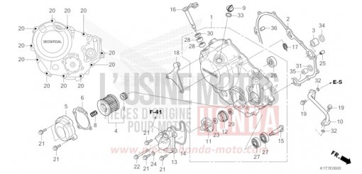 RIGHT CRANKCASE COVER CRF300LRAP de 2023